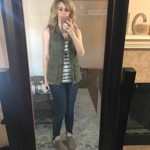 Abercrombie Olive Utility Vest
